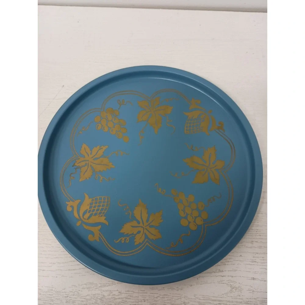 Vintage blue metal